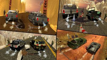 Chained Cars Against Army Trucks Racing Simulator screenshot 3