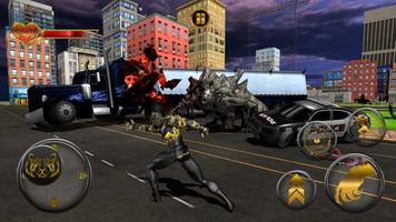 Panther Super Hero Crime City Rescue Battle Affiche