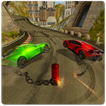 Chained Car Against Ramps Vs Bollards-Chain Stunts