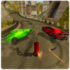 Chained Car Against Ramps Vs Bollards-Chain Stunts icon