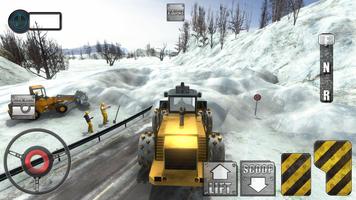 Snow Plow Excavator Crane Rescue Mission 3D Affiche