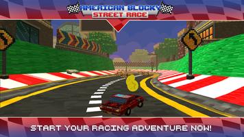 Poster American Blocky Street Race