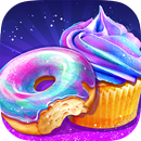 Rainbow Galaxy Mirror Desserts Maker Cooking Games APK