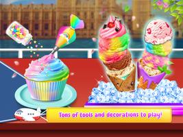 1 Schermata Rainbow Unicorn Ice Cream Food