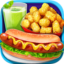 School Lunch Food - Hot Dog, Tator Tots & Juice APK