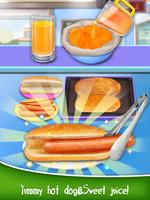 School Lunch Food - Hot Dog, Tator Tots & Juice capture d'écran 1