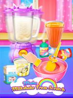 Unicorn Ice Cream Milkshake - Super Ice Drink تصوير الشاشة 1