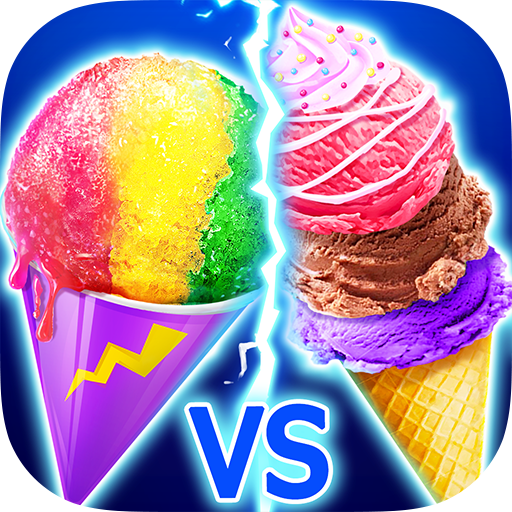 Snow Cone VS Ice Cream - Summer Icy Dessert Battle