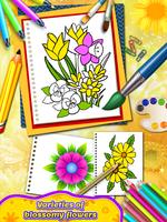 Flower Coloring Pages Affiche