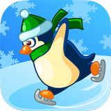Penguin Roller Skate Race 3D icône