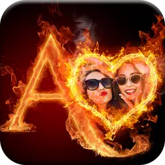 MY NAME TEXT FIRE PHOTO FRAME APK 下載