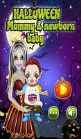 Halloween Mommy & Newborn Baby-poster
