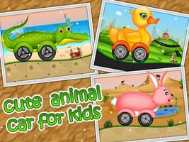 Kidzee - Animal Cars Racing capture d'écran 1