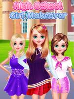 Poster School Fashion: Makeup, Dress up game for Girls