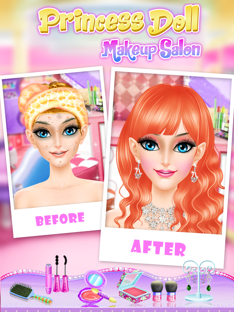Pink Princess Makeover Fashion Doll Salon Game APK 1.0 for Android