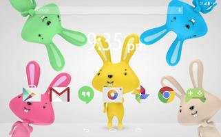 Colored bunnies Live Wallpaper capture d'écran 3