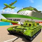 US Army Transport Game – Cargo Plane & Army Tanks icône