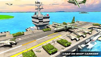 US Army Transport Game – Cargo Plane & Army Tanks capture d'écran 2