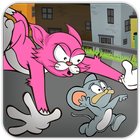 Crazy Pink Cat - Run & Shoot icône