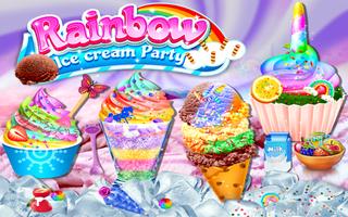 Rainbow Ice Cream Party Plakat