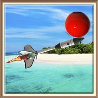crazy red ball rocket jump poster
