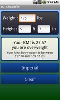 BMI Calculator captura de pantalla 1