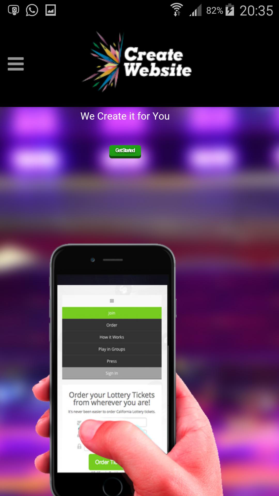 Create Website for Android - APK Download