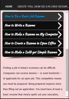 Create Your Own Resume تصوير الشاشة 1