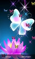 Z5 Neon Butterfly Wallpaper Affiche