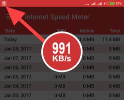 Internet Speed Meter الملصق