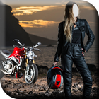 Woman Bike Photo Montage New آئیکن