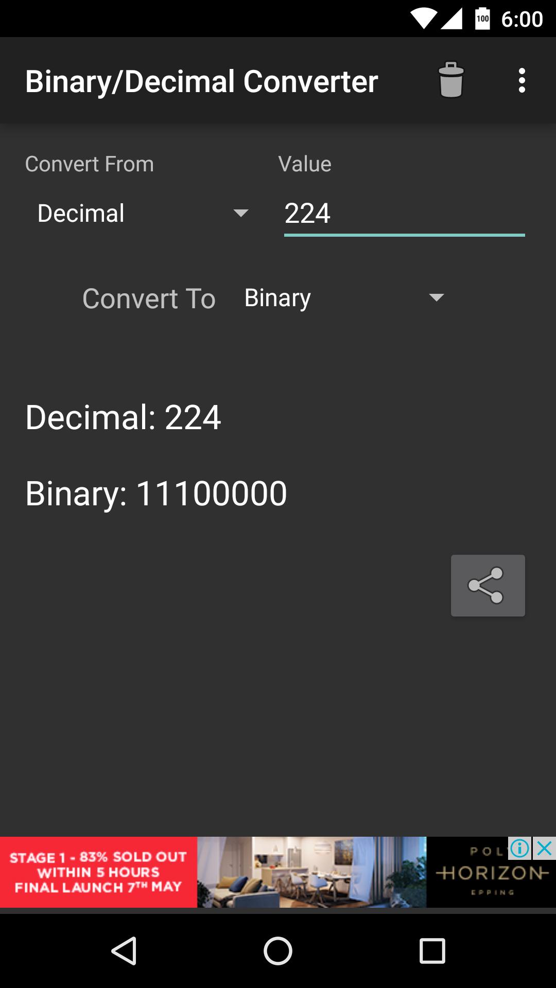 Binary Decimal Converter APK für Android herunterladen