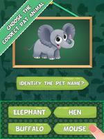 Pet Animal Quiz Kids Games capture d'écran 2