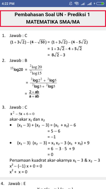 Contoh Soal Un Matematika Smp Kelas 9 Dan Pembahasannya