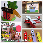 Creative ice cream sticks icon