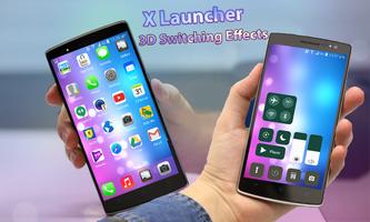 Phone x launcher: With OS11 Theme & Control Center captura de pantalla 1