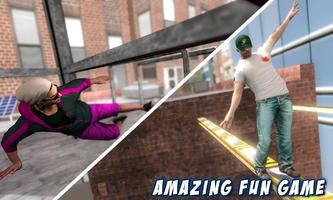 City Rooftop Parkour Simulator: Runner Game Ekran Görüntüsü 1