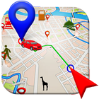 Traqueur de route GPS et navigateur icône