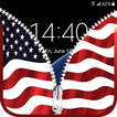 USA Flag Zipper Lock Screens