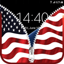 APK USA Flag Zipper Lock Screens