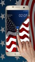 USA Flag Zipper Lock Screens পোস্টার