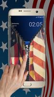 USA Flag Zipper Lock Screens 截图 3
