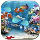 Tropical fishes aquarium icon