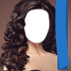 Cheveux bouclés femme montage icône