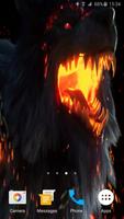 Angry Fire Wolf Live Wallpaper ảnh chụp màn hình 2
