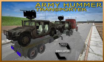 Army Hummer Transporter Truck Poster