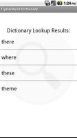 برنامه‌نما CipherWord Dictionary عکس از صفحه