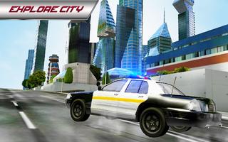 Poster Police Car 3D : City Crime Chase Driving Simulator