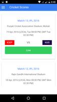 Live Cricket Scores Affiche