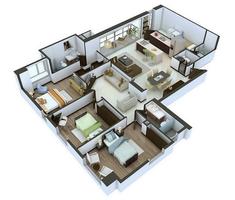 3D Home Floor Plans syot layar 1